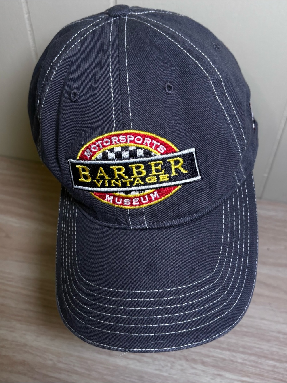 Barber Vintage Motorsports Museum distressed Black Baseball Cap